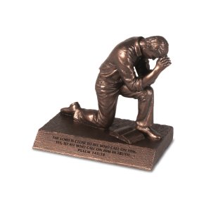 PRAYING MAN - STONE BRONZE