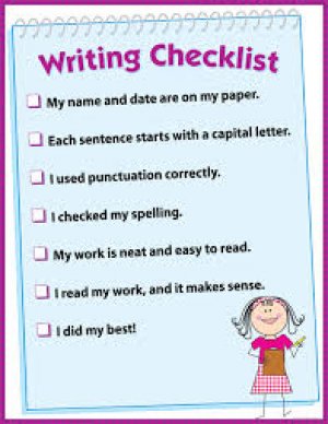 CHART-WRITING CHECKLST