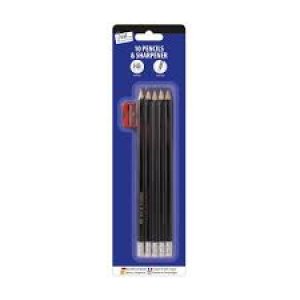ST-10 PENCILS AND A SHARPENER