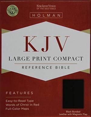 KJV-COMPACT LARGE PRINT BIBLE-BLACK,HOLMAN