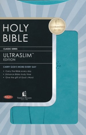 NKJV, Ultraslim Bible, Imitation Leather, Turquoise, Red Letter Edition