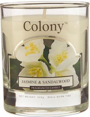 JASMINE & SANDALWOOD CANDLE - UP TO 35 HRS