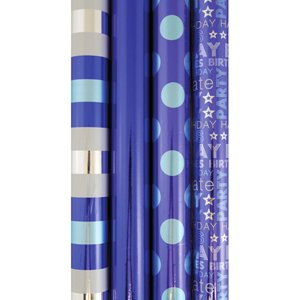 Gift Wraps Rolls - Metallic Male