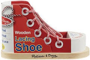 Melissa and Doug Wooden Lacing Shoe