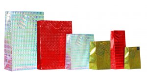 GIFTBAG-HOLO RED GIFT (LARGE)