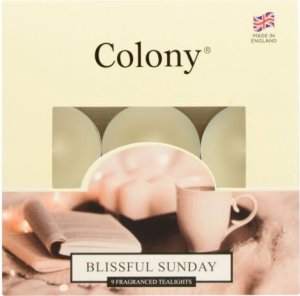 9 PC BLISSFUL SUNDAY CANDLE TEALIGHTS - 6 HRS