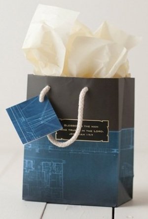 Small Gift Bag With Tissue - Noble Blueprint