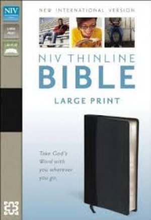 NIV Thinline Bible, Large Print. BLACK