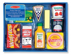 WOODEN FRIDGE FOOD