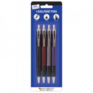 4 BALLPOINT PENS - BLACK INK