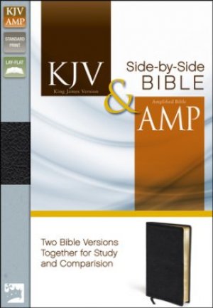 KJV - AMPLIFIED SIDE-BY-SIDE BIBLE - BONDED LEATHER - BLack