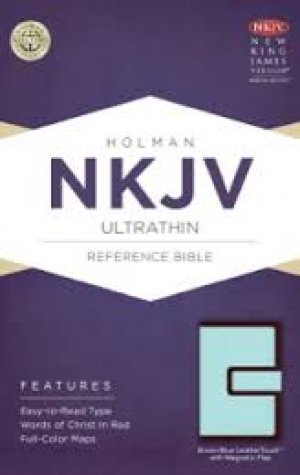 NKJV Ultrathin Reference Bible, Classic Mahogany LeatherTouch