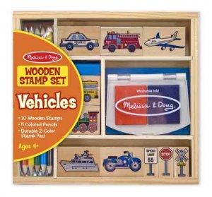 WOODEN STAMP SET: VEHICLES