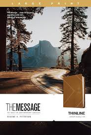 MESSAGE THINLINE BIBLE LARGE PRINT