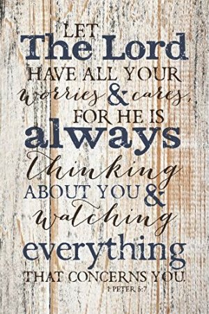 PLAQUE-Let The Lord…New Horizons Wood Plaque with Easel(6" X 9")