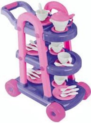 Plastic Toy - My Very Own 26 Piece Tea Cart Set