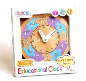 Lets Learn Wooden Clock (D66772)
