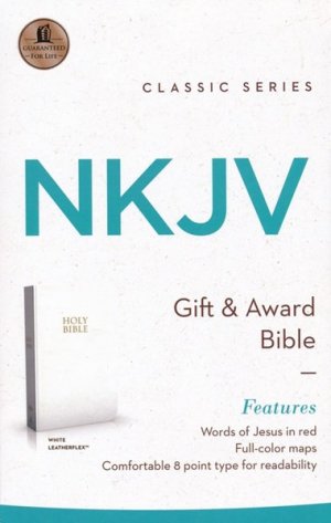 NKJV - GIFT & AWARD BIBLE - LEATHERFLEX -WHITE