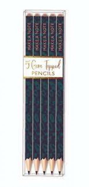 5 x Gem Topped Pencils