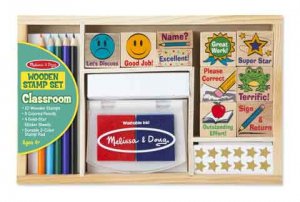 WOODEN STAMP SET: CLASSROOM