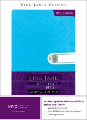 KJV-REF. BIBLE COMPACT-BLU/WHT