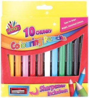 10 COLORING CHUNKY PENCILS