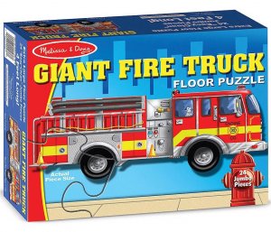 Giant Fire Truck Floor Puzzle (24 pc)