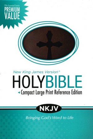 NKJV Essential Compact Large Print Reference Bible, Leathersoft Rich Chestnut