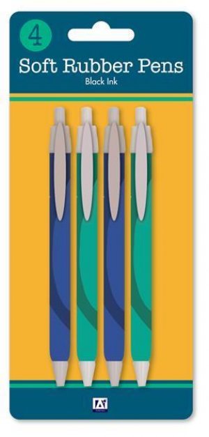 4 SOFT RUBBER PENS (SONQ)