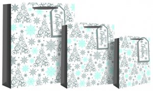 GIFTBAG-XMAS SNOWFLAKE TREE (LARGE)
