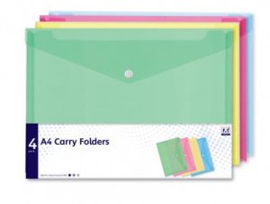 A4 CARRY FOLDERS 4 PACK