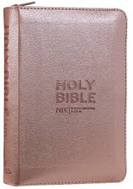 NIV-POCKET ROSE GOLD BIBLE-ZIP
