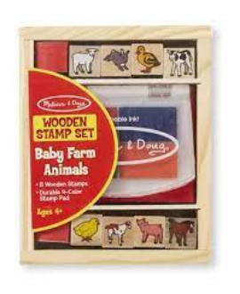 CH-WOODEN:BABY FARM STAMP SET