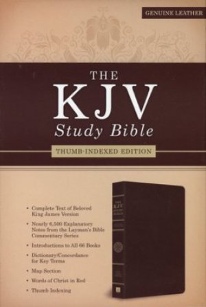 Study Bible Indexed Brown Leather