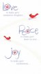 2012 - Love Peace Joy Boxed Christmas Cards (16 cards & 17 Envs)