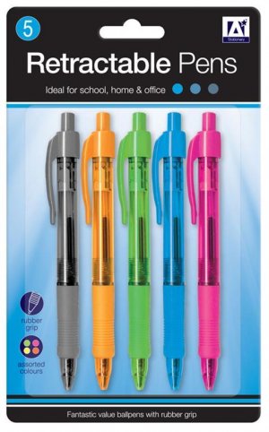 5 RETRACTABLE PENS(MXYB)