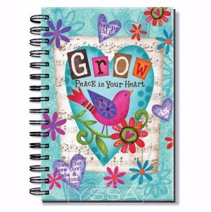 Grow peace in your heart, Wirebound journal