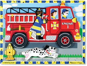 Fire Truck Wooden Chunky Puzzle
