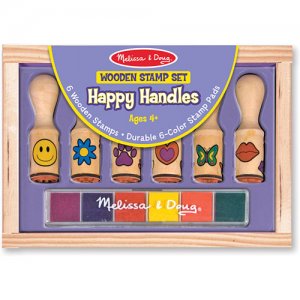 WOODEN STAMP SET: HAPPY HANDLES