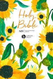 NIV LARGE PRINT SOFT TONE BIBLE SUNFLOWERS