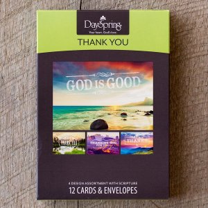 THANK YOU CARDS-GOD IS GOOD - 12 in 1 BOX CARD