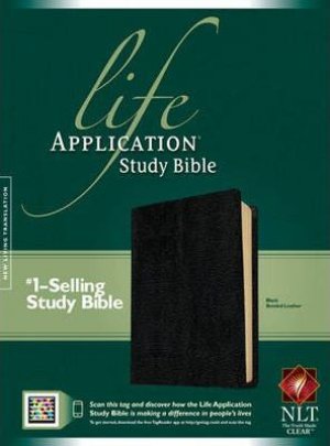 NLT - LIFE APPLICATION STUDY BIBLE - BONDED LEATHER - BLACK