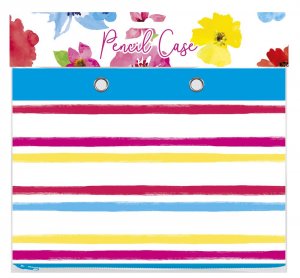 EYELET PENCIL CASE-FLORAL