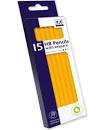 15 HB PENCILS WITH ERASERS