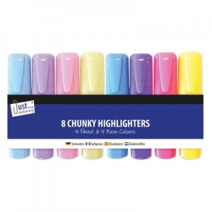 8 CHUNKY HIGHLIGHTERS
