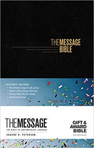 THE MESSAGE GIFT & AWARD BIBLE -IMITATION LEATHER - BLACK