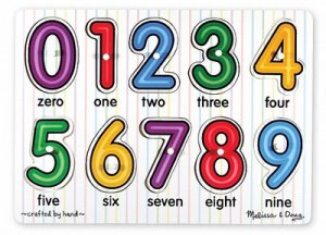 SEE INSIDE NUMBERS - PEG PUZZLE