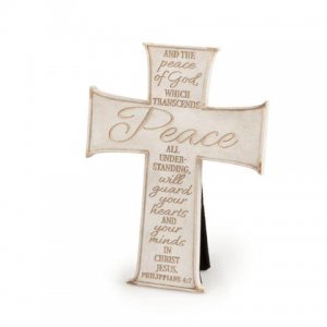 PEACE OF GOD WALL CROSS (CREAM)