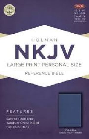 NKJV Large Print Personal Size Reference Bible, Cobalt Blue