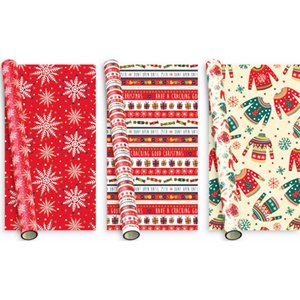 GIFTWRAP-5MTR PAPER FESTIVE FUN